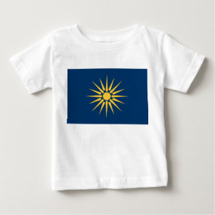 Baby T-Shirt med Makedoniens flagga, Grekland
