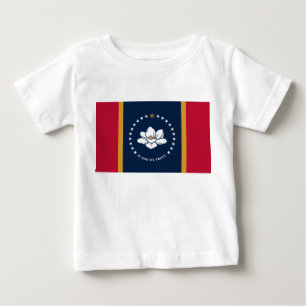 Baby T-Shirt med Mississippiflagga