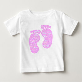 Baby T-shirt med Ord Cloud