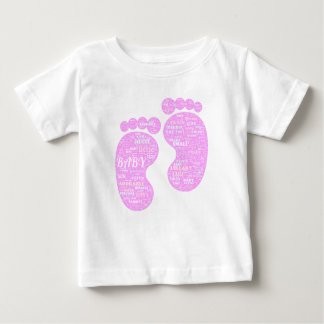 Baby T-shirt med Ord Cloud