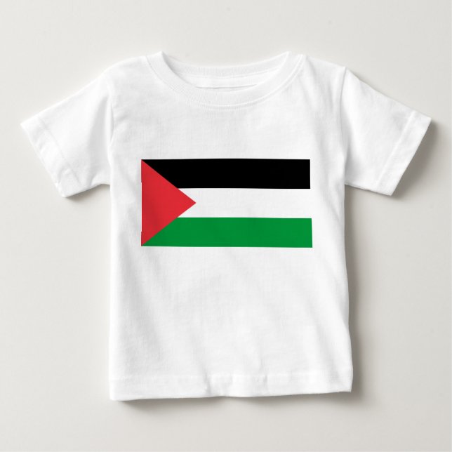 Baby T-Shirt med Palestinas Flagga (Framsida)