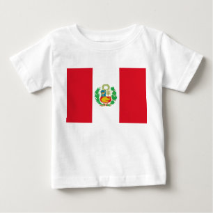 Baby T-Shirt med Perus Flagga