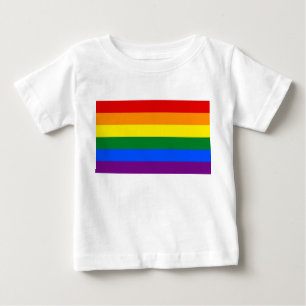 Baby T-Shirt med Rainbow Flagga
