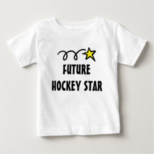 Baby t-shirt med rolig text - Framtida hockeystjär