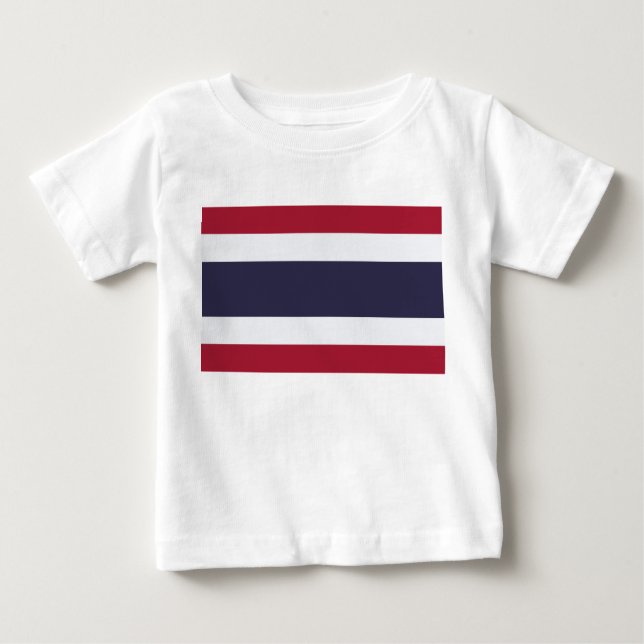 Baby T-Shirt med Thailands flagga (Framsida)