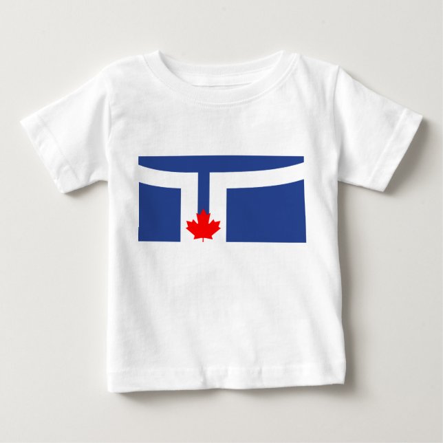 Baby T-Shirt med Torontos flagga (Framsida)