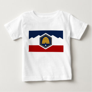 Baby T-Shirt med Utahs flagga, USA