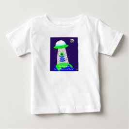 Baby T-shirt med utlänning och måne av Jo Bilder