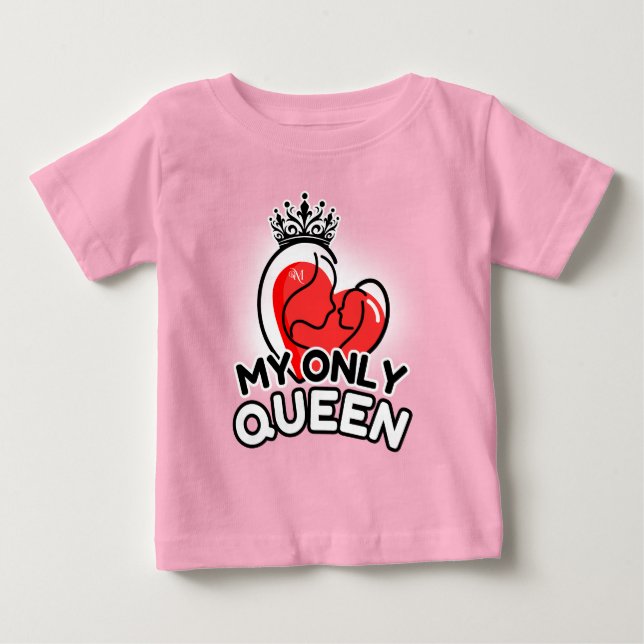 Baby T-Shirt : Min enda drottning (rosa) (Framsida)