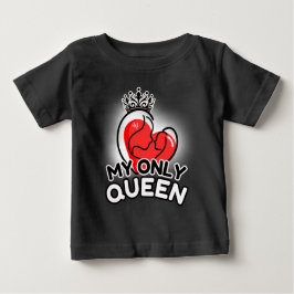 Baby T-Shirt : Min enda drottning (svart)