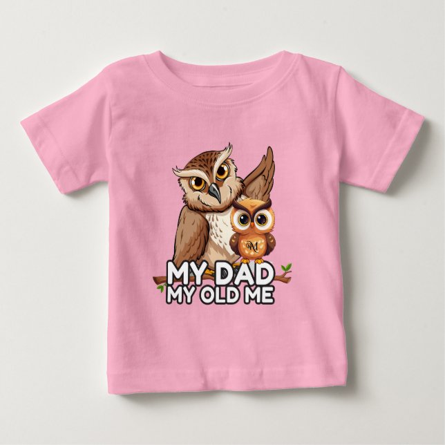 Baby T-Shirt : Min gamla mig i Pappa (rosa) (Framsida)