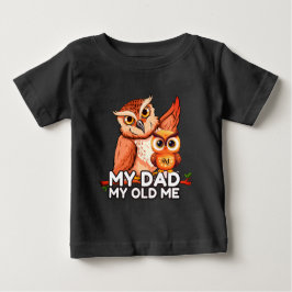 Baby T-Shirt : Min gamla mig Pappa (svart)