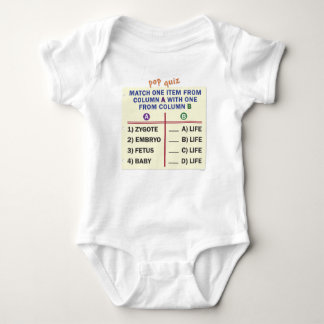 Baby t-shirt or one-piece.