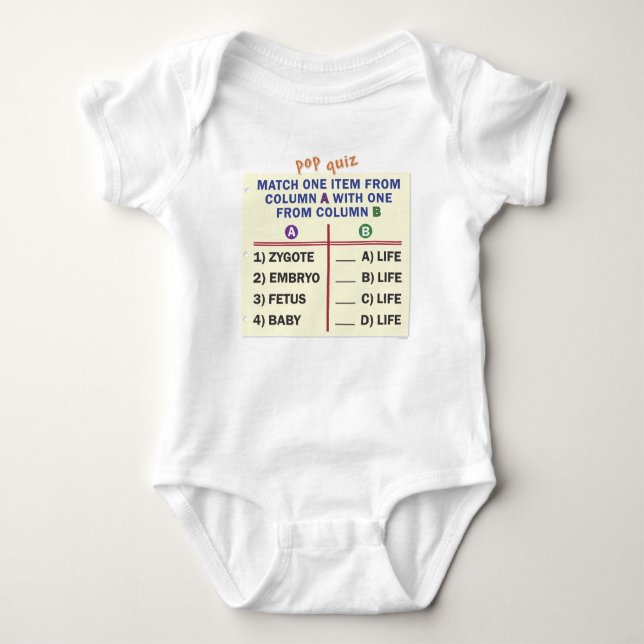Baby t-shirt or one-piece. (Framsida)