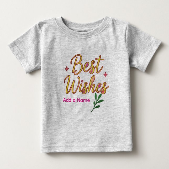 Baby T-Shirt – Personalized with  Name (Framsida)