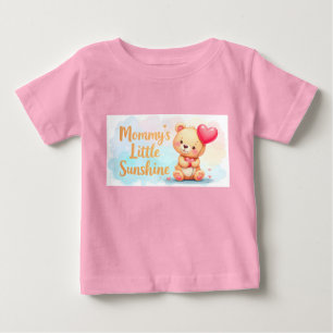 Baby T-Shirt – Söt Teddybjörn Grafik pojke & flick