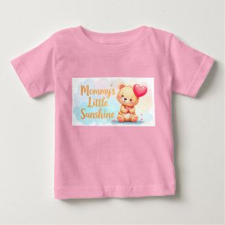 Baby T-Shirt – Söt Teddybjörn Grafik pojke & flick