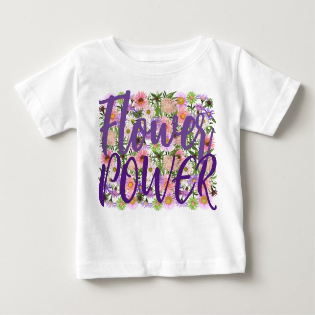Baby t-shirt top-lila boho-attityd (Framsida)