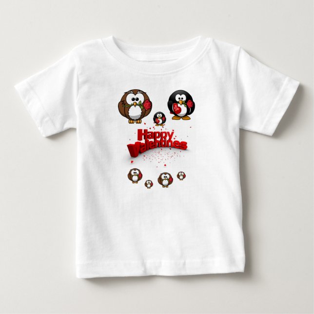 Baby T-Shirt Valentindagen (Framsida)