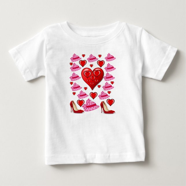 Baby T-Shirt Valentindagen (Framsida)