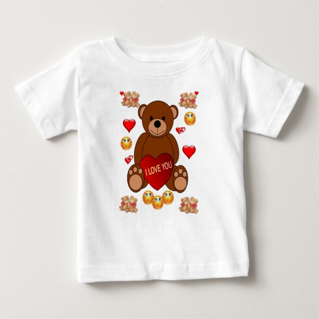 Baby T-Shirt Valentindagen (Framsida)