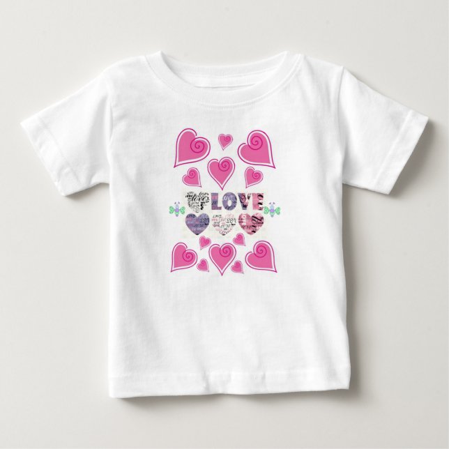Baby T-Shirt Valentindagen (Framsida)