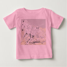 Baby T-shirt Vit Hingst