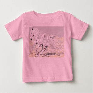 Baby T-Shirt Vit Hingst