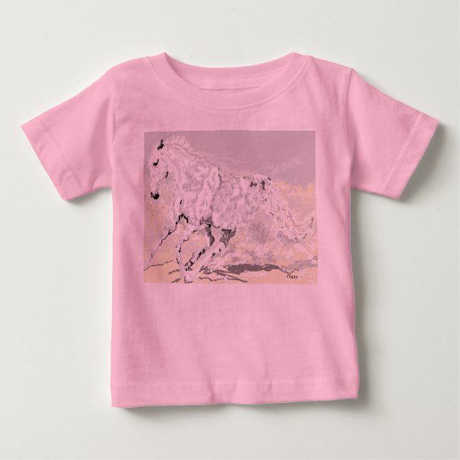 Baby T-Shirt White Stallion (Framsida)