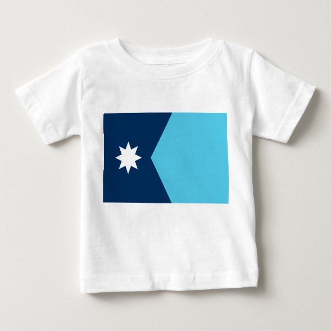 Baby T-Shirt with Flag of Minnesota, USA (Framsida)