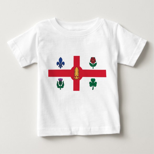 Baby T-Shirt with Flag of Montreal (Framsida)