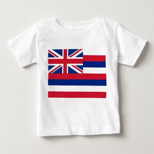 Baby T - Shirt with Flagga of Hawaii Tee (Framsida)