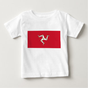 Baby T-Shirt with Isle of Man Flagga, Förenade kun