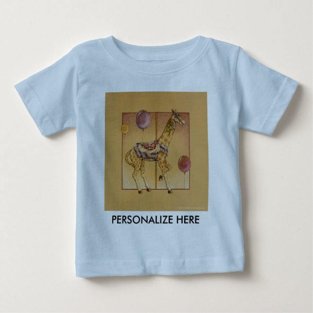 Baby T-shirts - Carousel Giraffe (Framsida)
