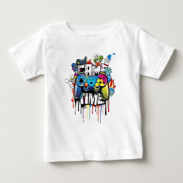 Baby T-Shirts-spelstation T Shirt (Framsida)
