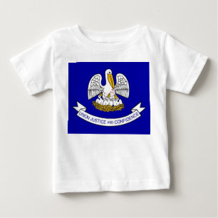 Baby T-skjorta med Flagga av Louisiana T Shirt