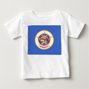 Baby T-skjorta med Flagga av Minnesota, USA Tee