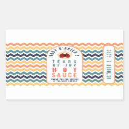 Baby Tårar, Joy Hett Sauce Labels | 5 oz Flaska Rektangulärt Klistermärke