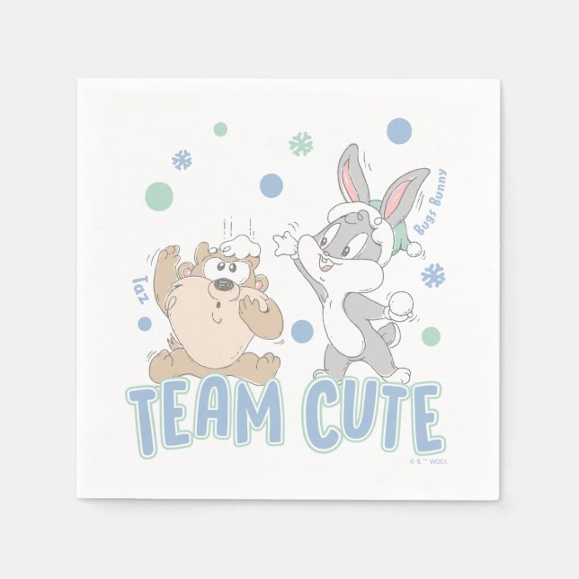 Baby TAZ™ & KRYP BUNNY™ Team Cute Pappersservett (Framsidan)