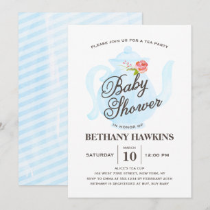 Baby Tea Party Inbjudan till babyvisningsprogram