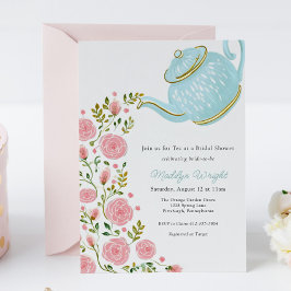 Baby Tea Party Shower Inbjudningar