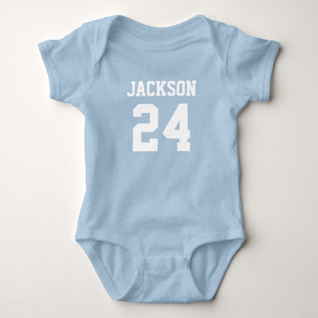 Baby Team Jersey Number och Monogram T-shirt (Framsida)