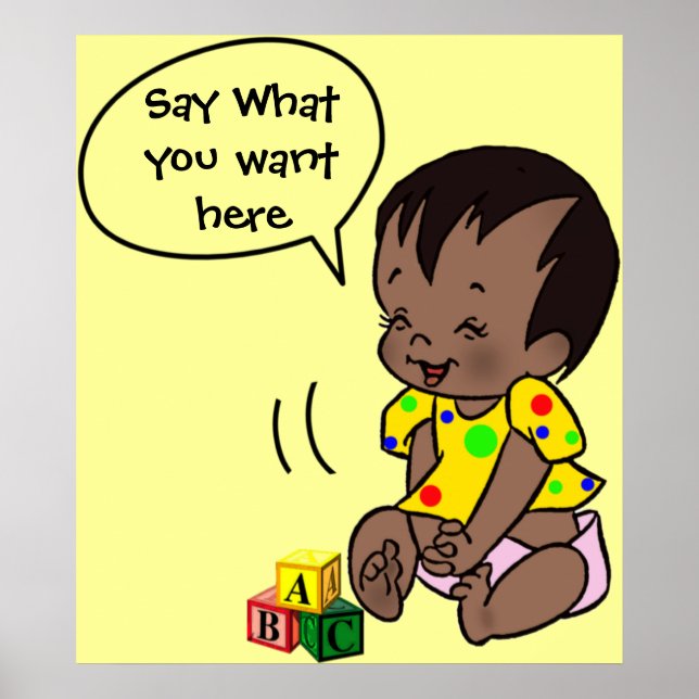 Baby Tecknad att anpassa - Poster (Framsidan)