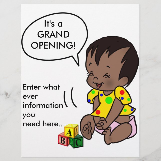 Baby Tecknad att anpassa sig - Flyer (Framsidan)