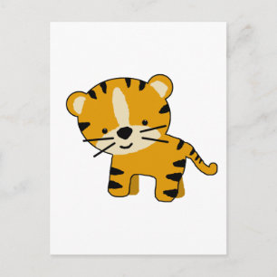 Baby Tecknad Tiger Boy Vykort