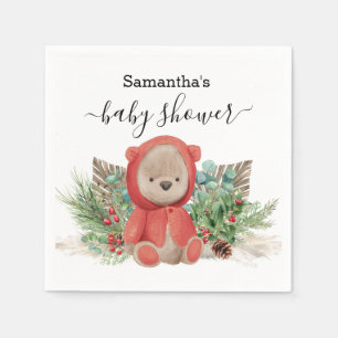 Baby Teddy Bear Jul Boho Bouquet Pappersservett