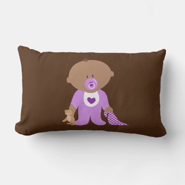 Baby,teddy,filt Lumbar-kudde. Lumbarkudde (Framsida)