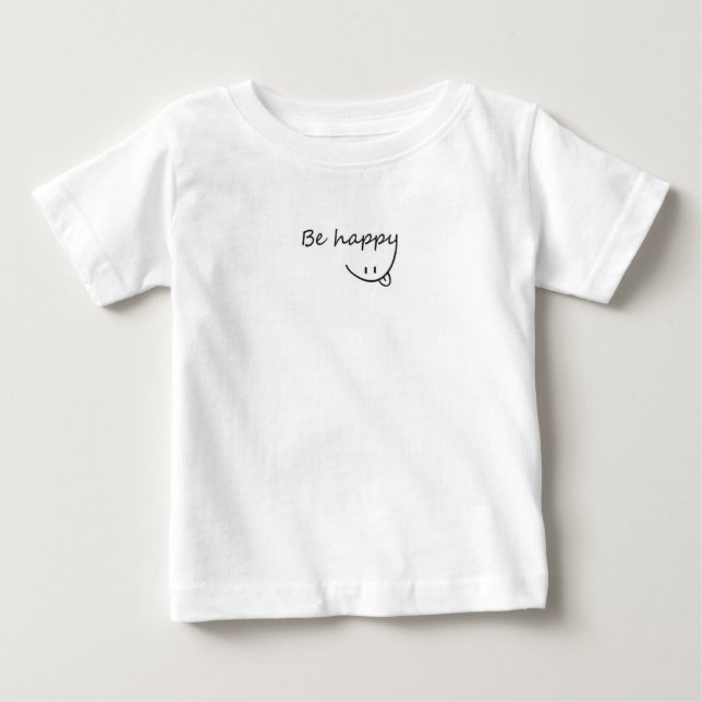 Baby Tee with "be Lycklig" text (Framsida)