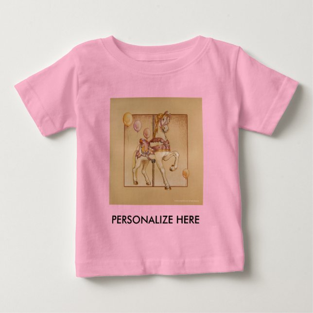 Baby, Tees - Lila Pony Carousel Tee Shirt (Framsida)