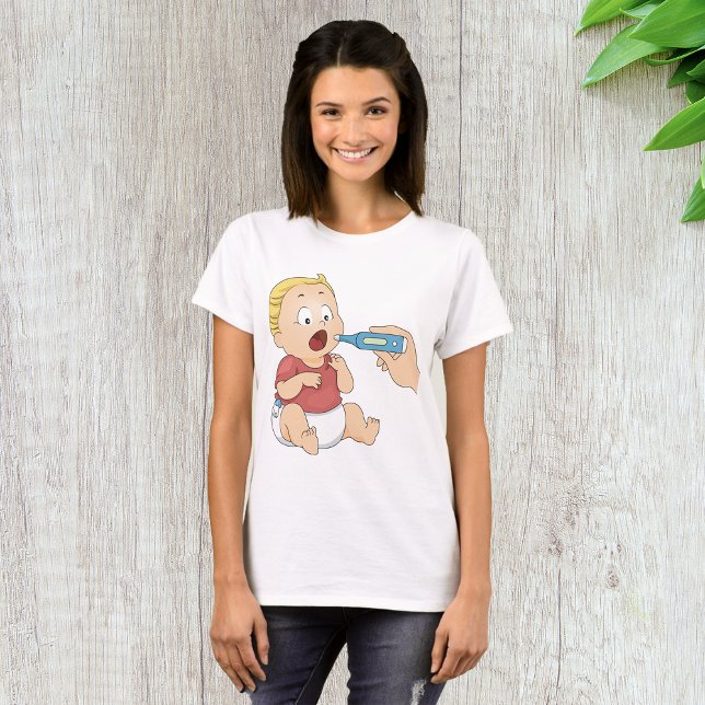 Baby Temperaturkontroll Pediatrisk hälsa T Shirt (Skapare uppladdad)